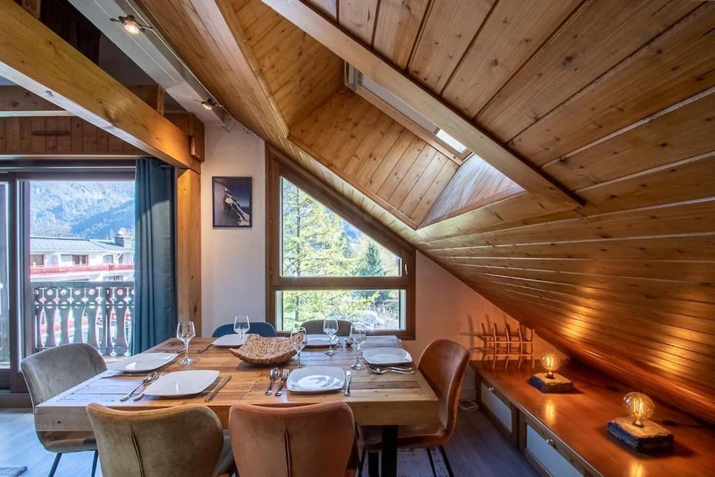 Bel Appartement Entier En Style Chalet A Chamonix Exterior foto