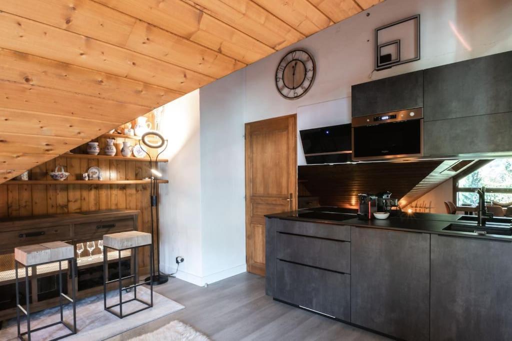 Bel Appartement Entier En Style Chalet A Chamonix Exterior foto